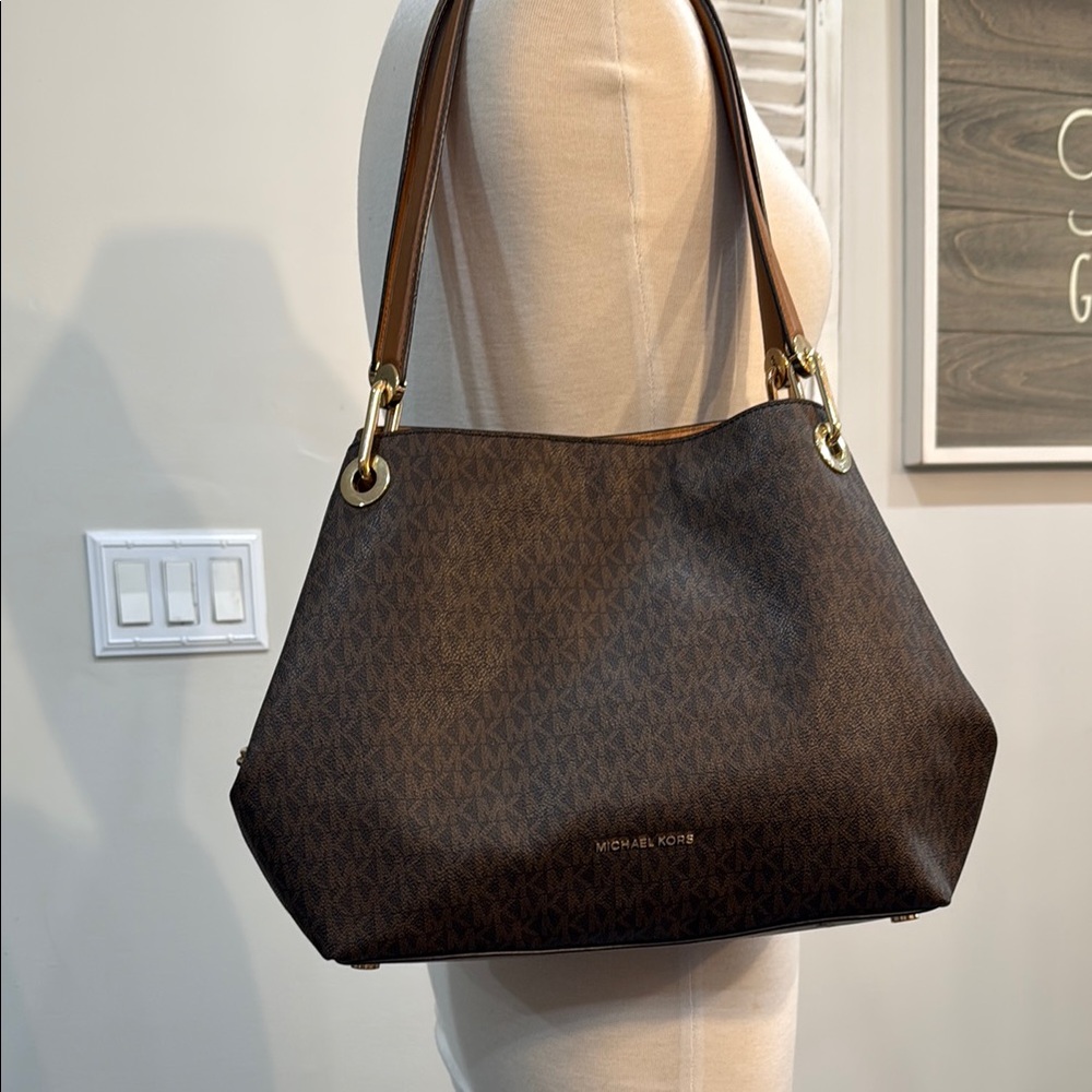 Michael Kors Dark Brown Signature Shoulder Bag